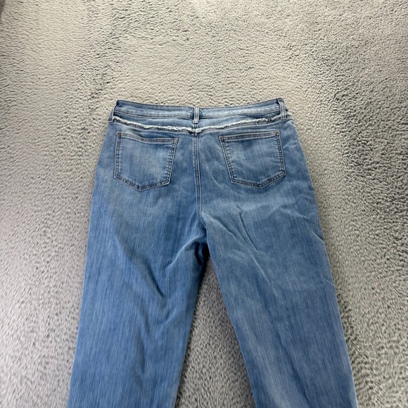 Chico's So Slimming Jeans Womens 14 Cotton Denim Cropped Straight Faded Slim Fit - Picture 7 of 11